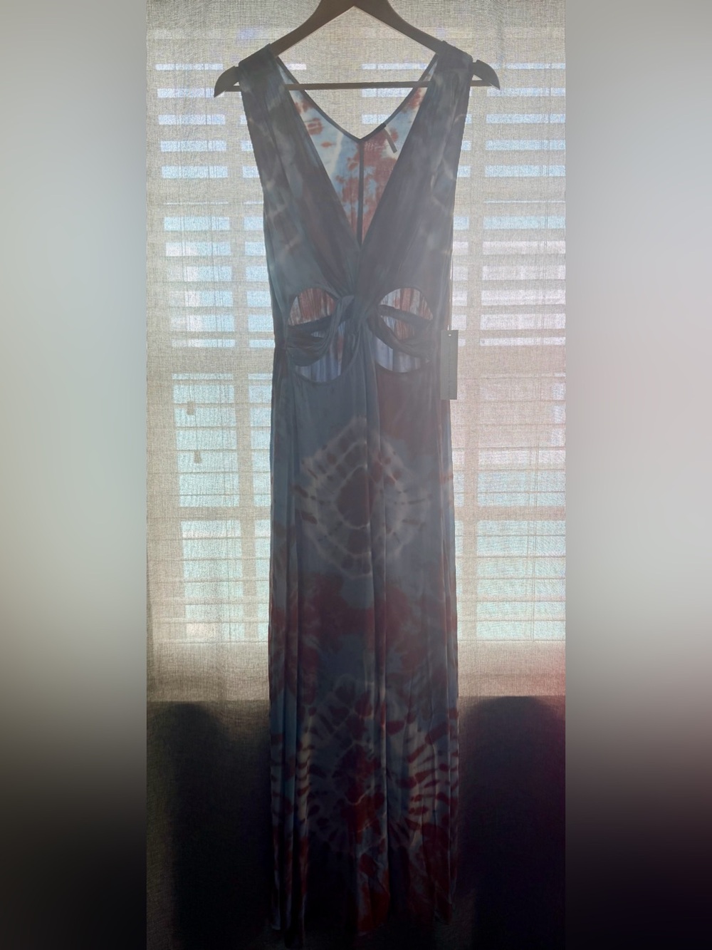 Young Fabulous & Broke Maxi Dress in Blue and Purple Tie-Dye